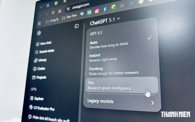 OpenAI tung ra ChatGPT-5.1 Pro đối đầu Gemini 3
