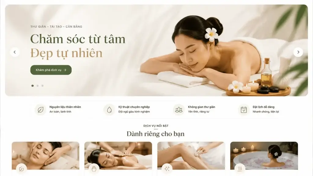 Mẫu Website Spa